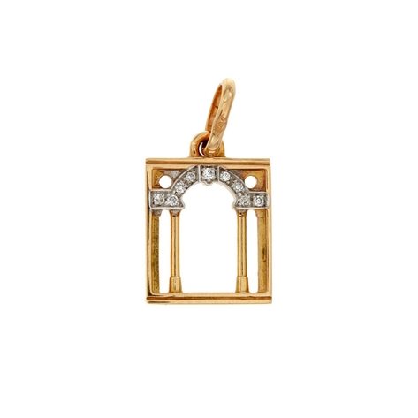 Pendente Loving Palladio  2D in Oro giallo Diamante 05G SERLIANA - 05G SERLIANA